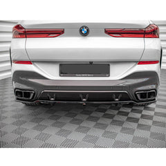 BMW X6 G06 2019+ MAXTON REAR BUMPER SPLITTER IN GLOSS BLACK - RisperStyling