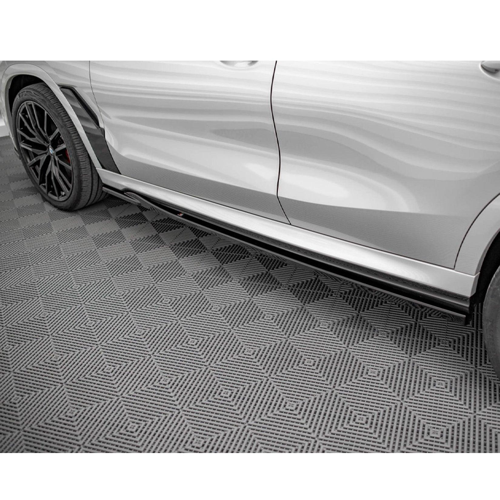 BMW X6 G06 2019+ MAXTON SIDE SKIRT SPLITTERS IN GLOSS BLACK - RisperStyling