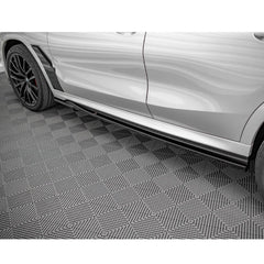BMW X6 G06 2019+ MAXTON SIDE SKIRT SPLITTERS IN GLOSS BLACK - RisperStyling