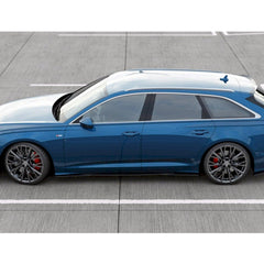 AUDI A6 S-LINE / S6 C8 2019+ - MAXTON SIDE SKIRT SPLITTERS - GLOSS BLACK - RisperStyling