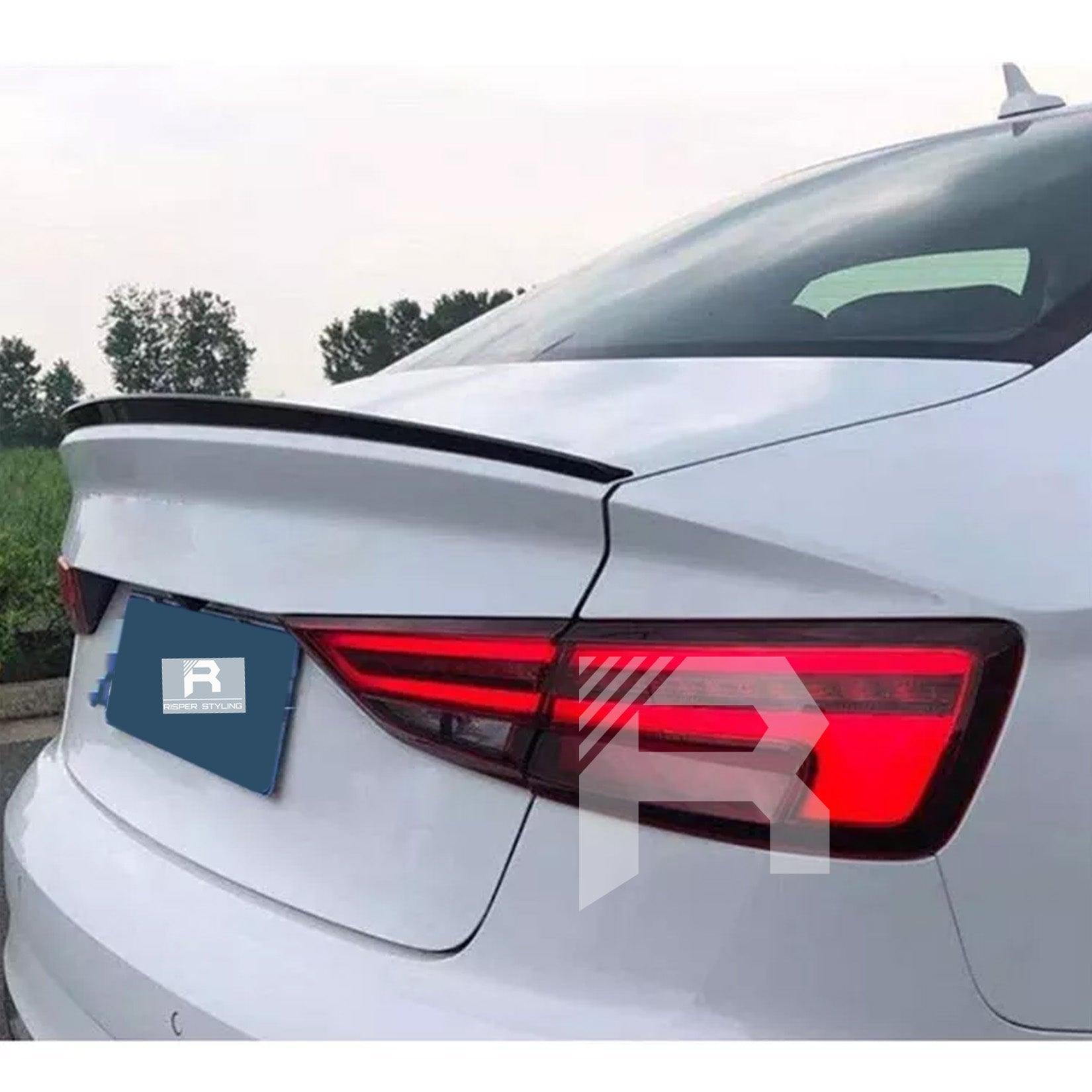 Audi A3 8V Saloon 2014 - 2020 S3 Style Rear Spoiler Lip Gloss Black