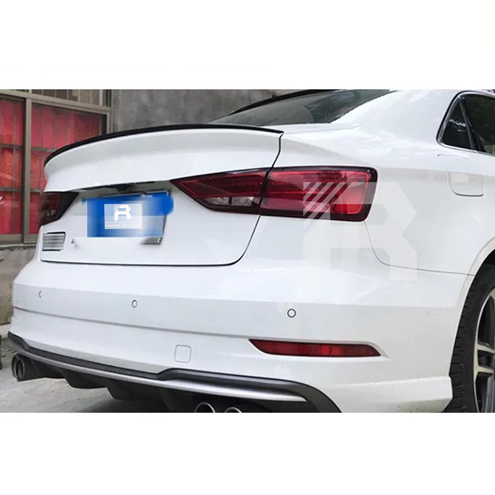 AUDI A3 8Y SALOON 2021+ - S3 STYLE REAR SPOILER LIP - GLOSS BLACK - RisperStyling