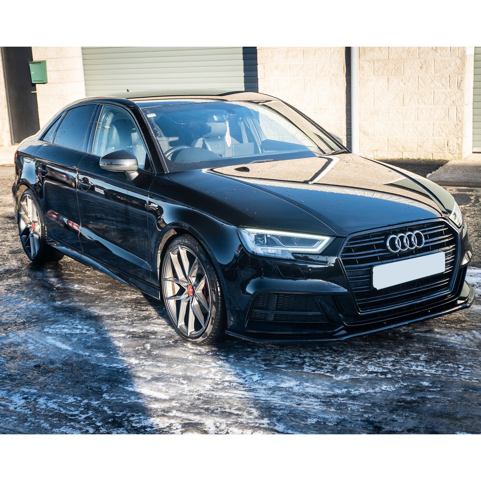 AUDI A3 S-LINE/ S3 8V FACELIFT 2016-2020 - RISPER FRONT SPLITTER LIP IN GLOSS BLACK - RisperStyling