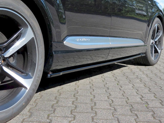 AUDI Q7 S LINE / SQ7 MK2 2016 - 2020 - MAXTON SIDE SKIRT SPLITTERS - GLOSS BLACK