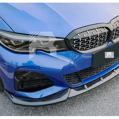 BMW 3 SERIES G20 2018-2022 (pre-lci) - 3 PIECE FRONT SPLITTER V2 - GLOSS BLACK - RisperStyling