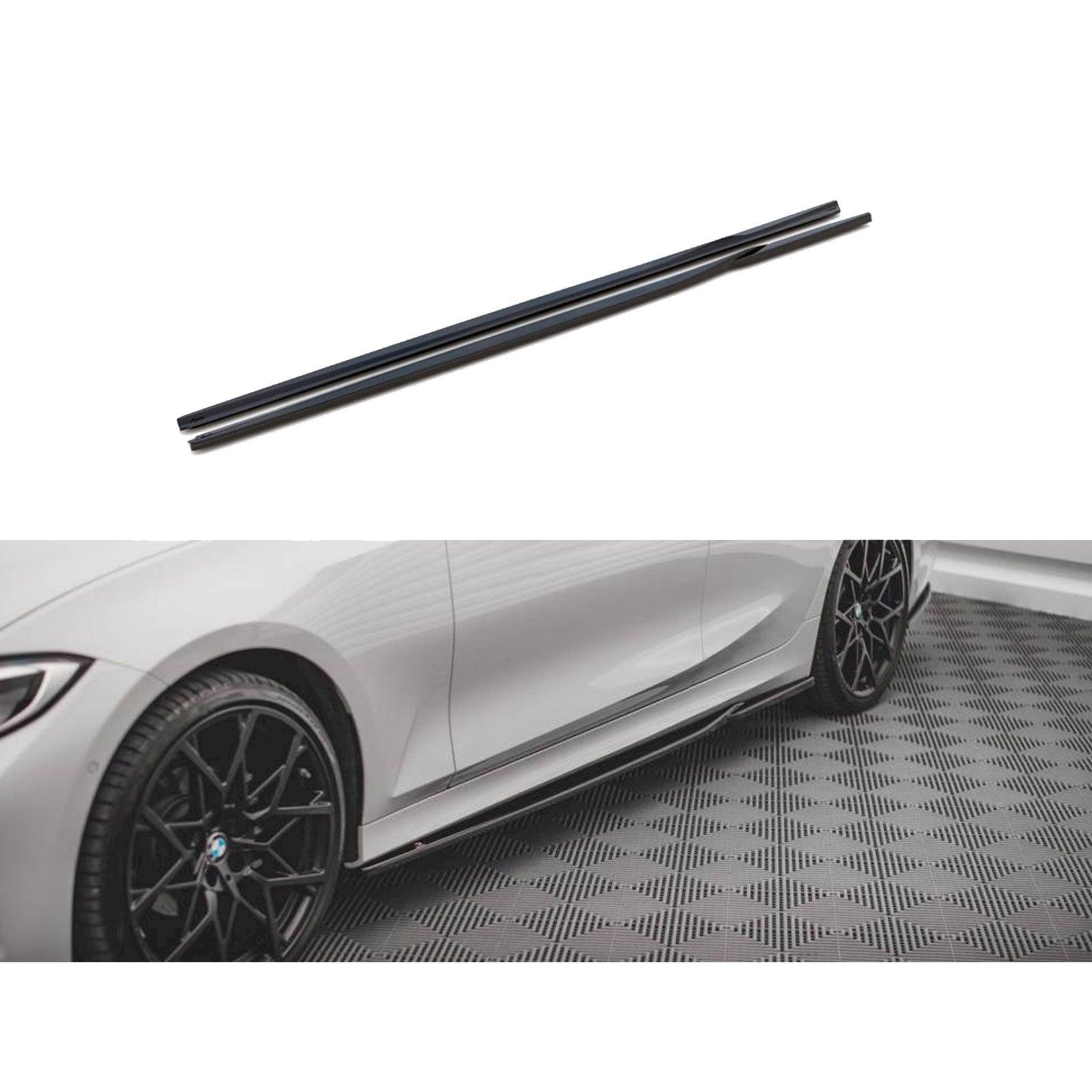 BMW 3 SERIES G20 2018 + SIDE SKIRT SPLITTERS STANDARD MODELS NON M SPORT - GLOSS BLACK - RisperStyling