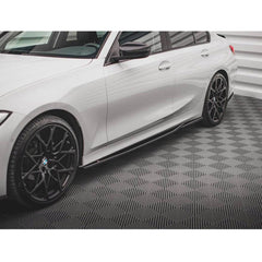 BMW 3 SERIES G20 2018 + SIDE SKIRT SPLITTERS STANDARD MODELS NON M SPORT - GLOSS BLACK - RisperStyling