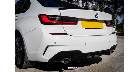 BMW 3 Series G20 2019 - 2021 (Pre - LCI) Gloss Black M Sport Rear Diffuser - Dual Exit