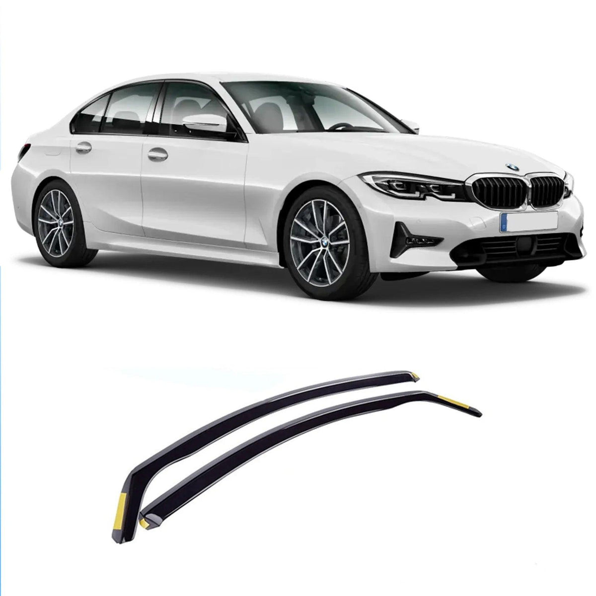 BMW 3 SERIES G20 2019+ STX INTERNAL WIND DEFLECTORS FRONT DOORS- DARK SMOKE 2PC - RisperStyling