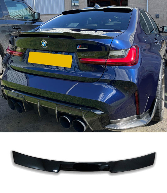 BMW 3 Series G20 M3 G80 2018+ Gloss Black Rear Upper Window Spoiler