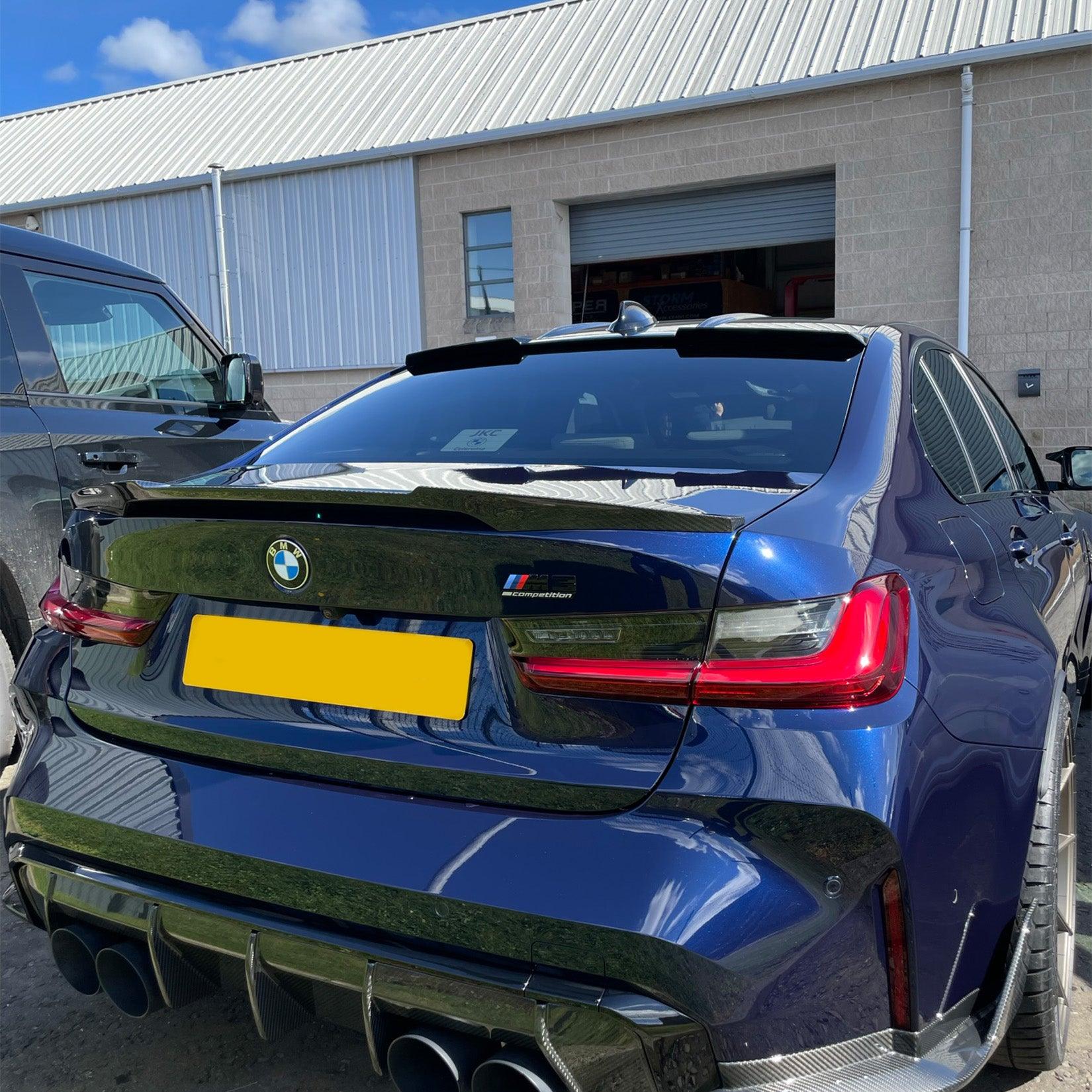 BMW 3 Series G20 M3 G80 2018+ Gloss Black Rear Upper Window Spoiler