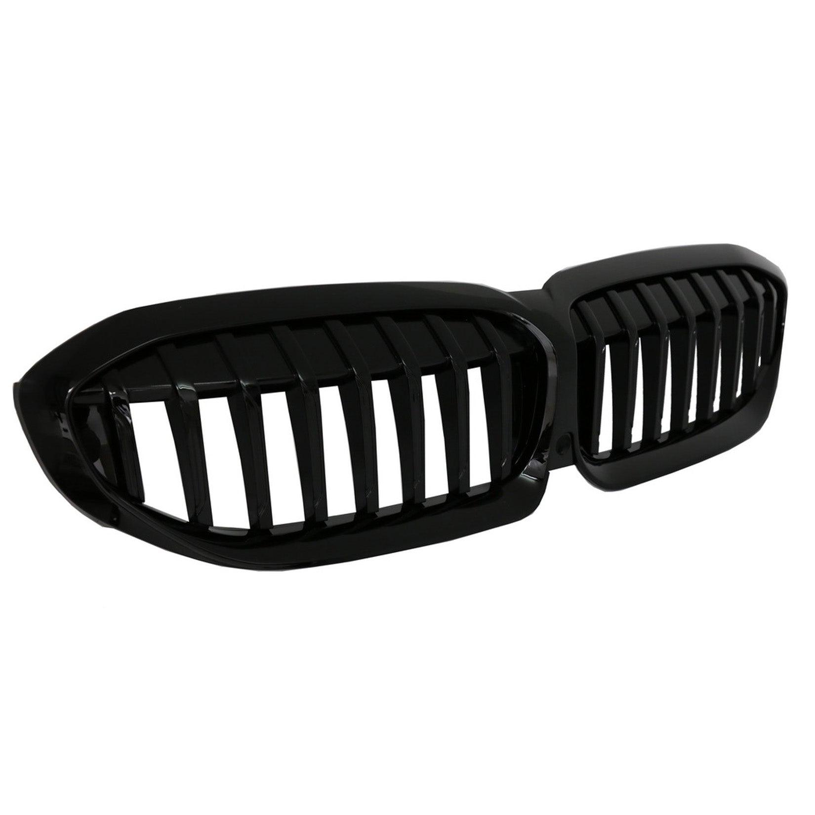 BMW 3 Series G20/G21 2018 - 2021 (Pre - LCI) Gloss Black Solid Slat Front Grill