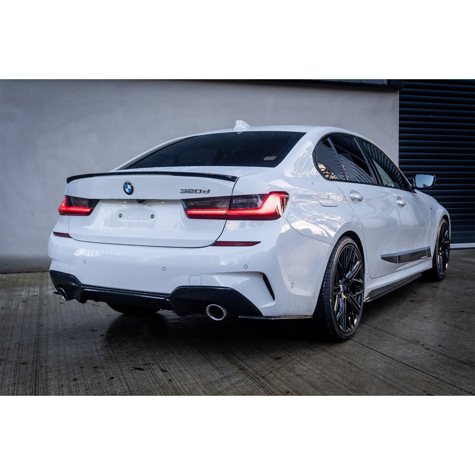 BMW 3 SERIES G20/G28 2018 ON REAR SPATS EXTENSTIONS FOR M SPORT BUMPER IN GLOSS BLACK - RisperStyling