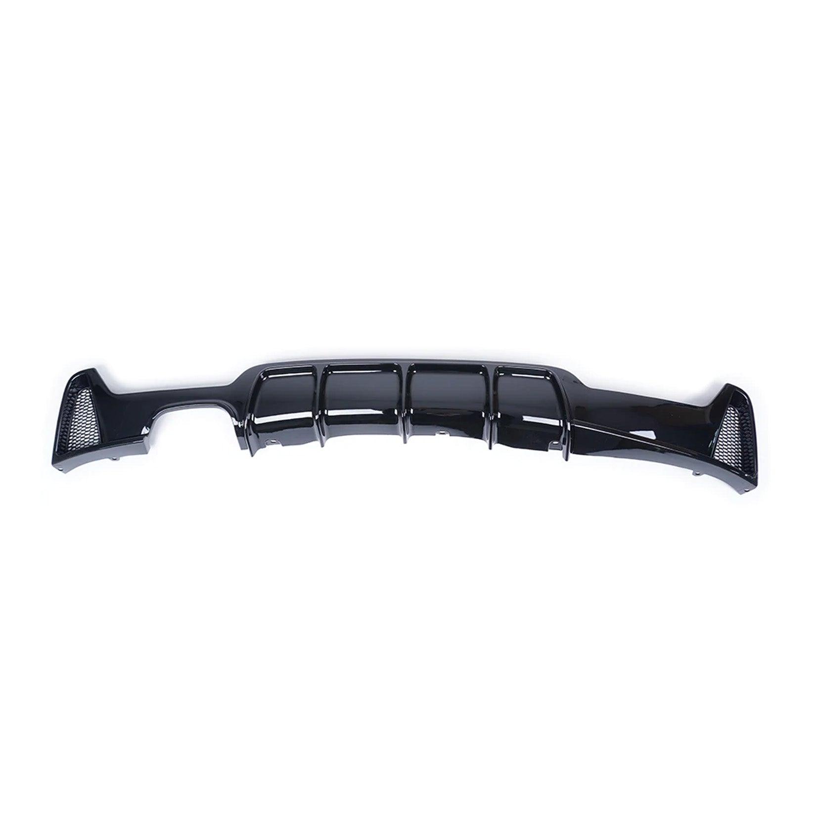 BMW 4 Series M Sport F32 F36 - Gloss Black Rear Diffuser Single Side Dual Tip