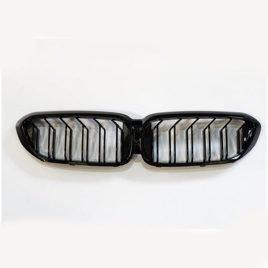 BMW 5 SERIES G30 2018 - 2020 OLD TO NEW M5 LOOK FRONT GRILL - DUAL SLAT GLOSS BLACK - RisperStyling