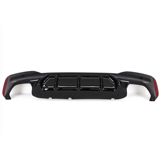 BMW 5 SERIES G30 / G31 (pre LCI 2017-2020) - M5 LOOK REAR DIFFUSER - QUAD EXIT - GLOSS BLACK - RisperStyling