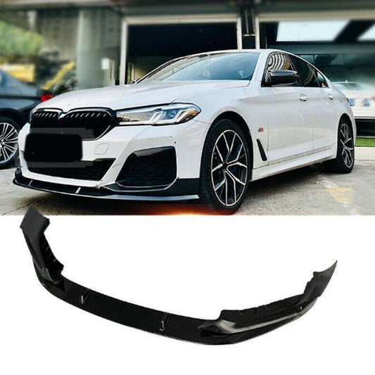 BMW 5 SERIES G30 LCI FACELIFT 2021+ - FRONT SPLITTER LIP IN GLOSS BLACK - RisperStyling