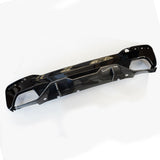 BMW 5 Series M Sport G30 G31 (pre LCI 2017 - 2020) MP Rear Diffuser - Dual Exit Gloss Black & Carbon Look
