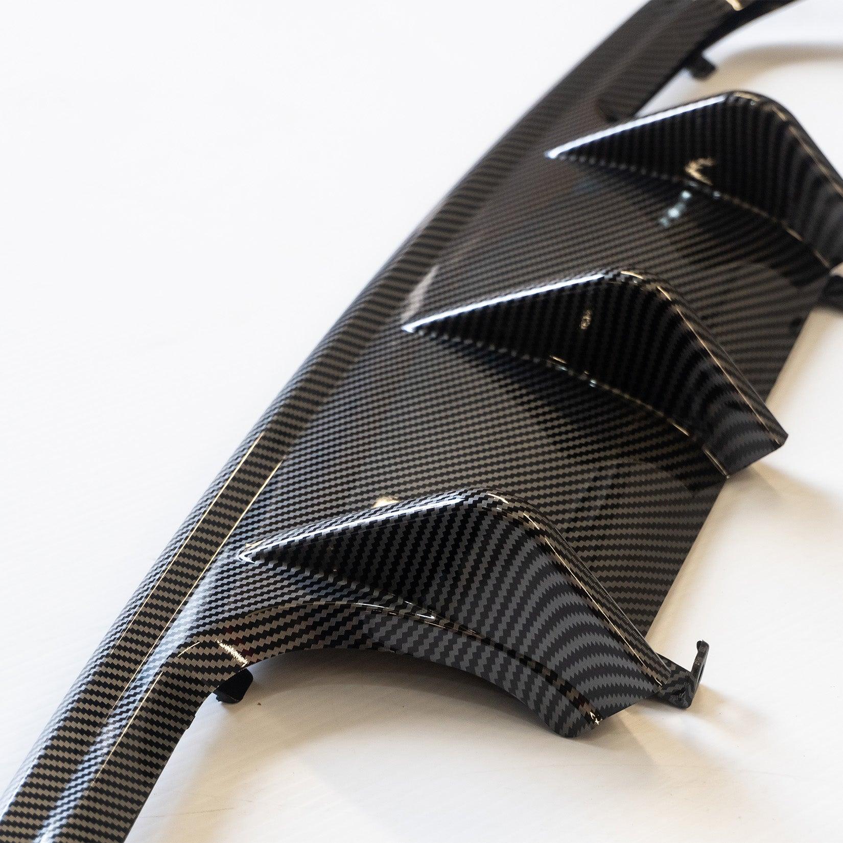 BMW M3 M4 Series F80 F82 V - Style Rear Diffuser in Carbon Look