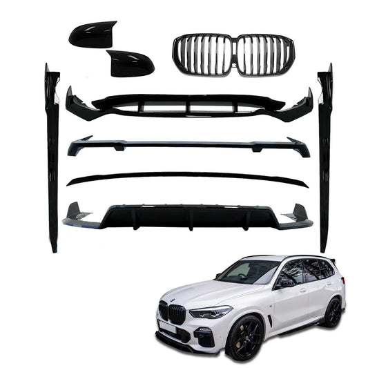 Bmw X5 G05 M Sport 2018 - 2022 - Black Knight Aero Kit Full - With Grill & Mirror Caps