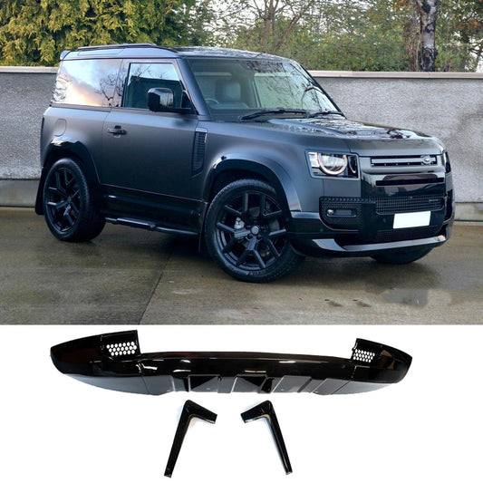 LANDROVER DEFENDER L663 2020 ON FRONT SPLITTER – GLOSS BLACK - RisperStyling
