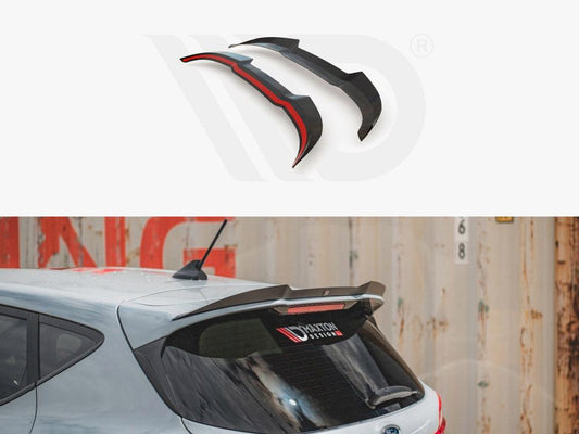 FORD FIESTA MK8 ST / ST LINE 2017+ - MAXTON REAR SPOILER CAP V3 - GLOSS BLACK