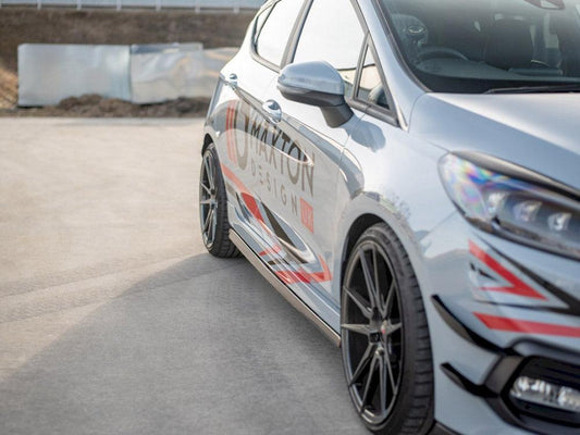 FORD FIESTA MK8 ST / ST LINE 2017+ - MAXTON SIDE SKIRT SPLITTERS - GLOSS BLACK