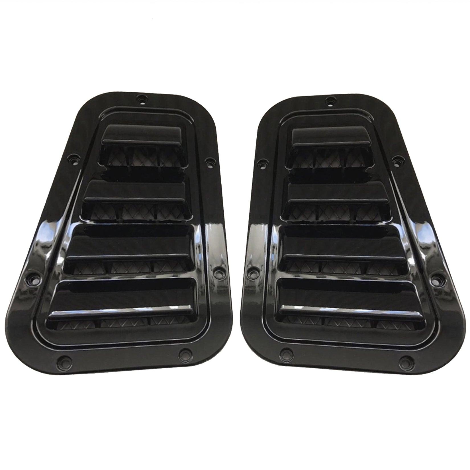 LAND ROVER DEFENDER 90 / 110 KBX BONNET VENTS COVERS – BLACK – PAIR - RisperStyling