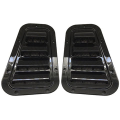 LAND ROVER DEFENDER 90 / 110 KBX BONNET VENTS COVERS – BLACK – PAIR - RisperStyling