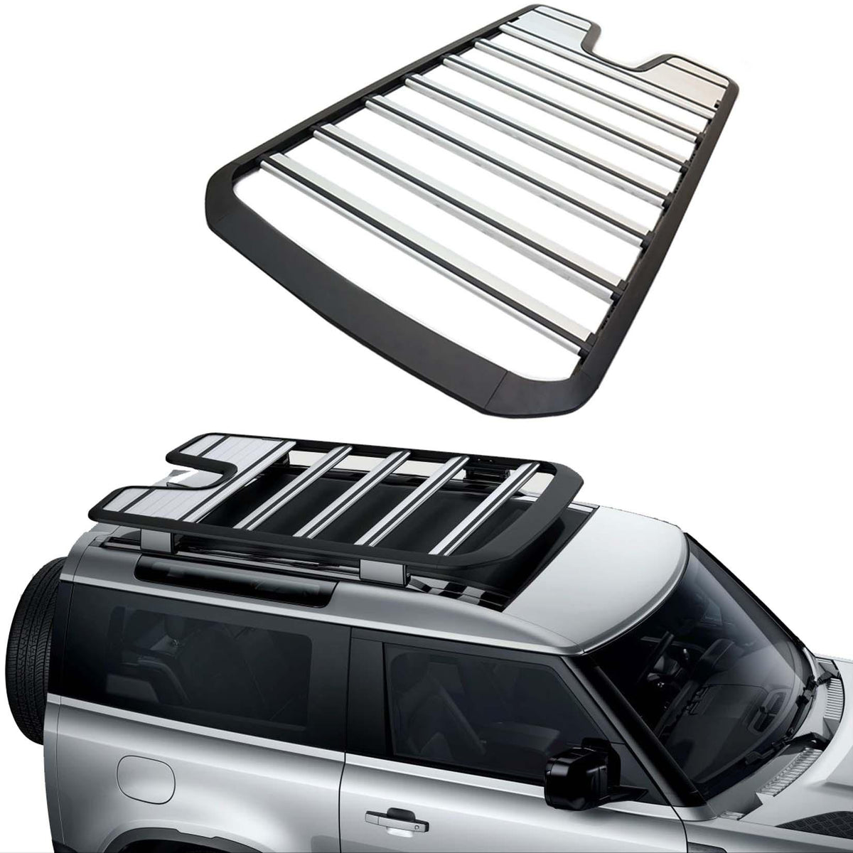 LAND ROVER DEFENDER 90 L663 2020 ON OE STYLE ROOF RACK IN SIVLER - RisperStyling