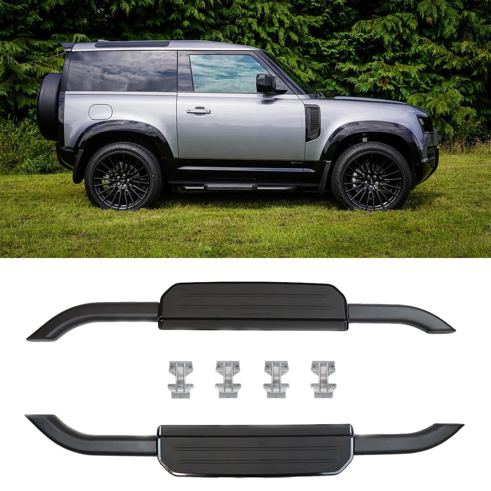 LAND ROVER DEFENDER 90 L663 2020 ON OE STYLE RUNNING BOARDS BLACK – PAIR - RisperStyling