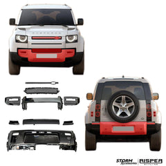 LAND ROVER DEFENDER L663 110 // 90 2020 ON - FULL EXTERIOR FRONT & REAR BLACK PACK 007 - RisperStyling