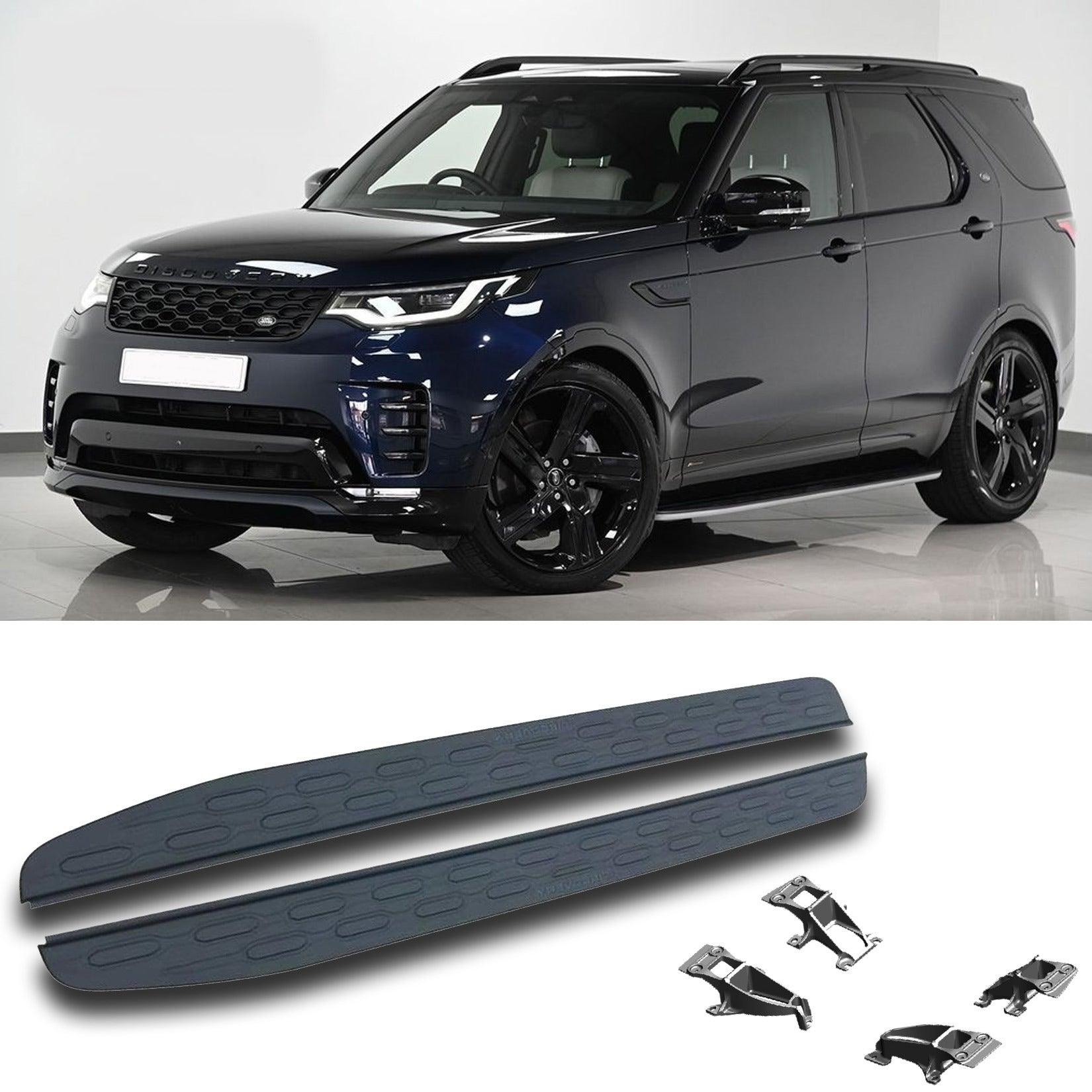 LAND ROVER DISCOVERY 5 2017 ON OEM STYLE SIDE STEPS RUNNING BOARDS – PAIR – BLACK/SILVER - RisperStyling