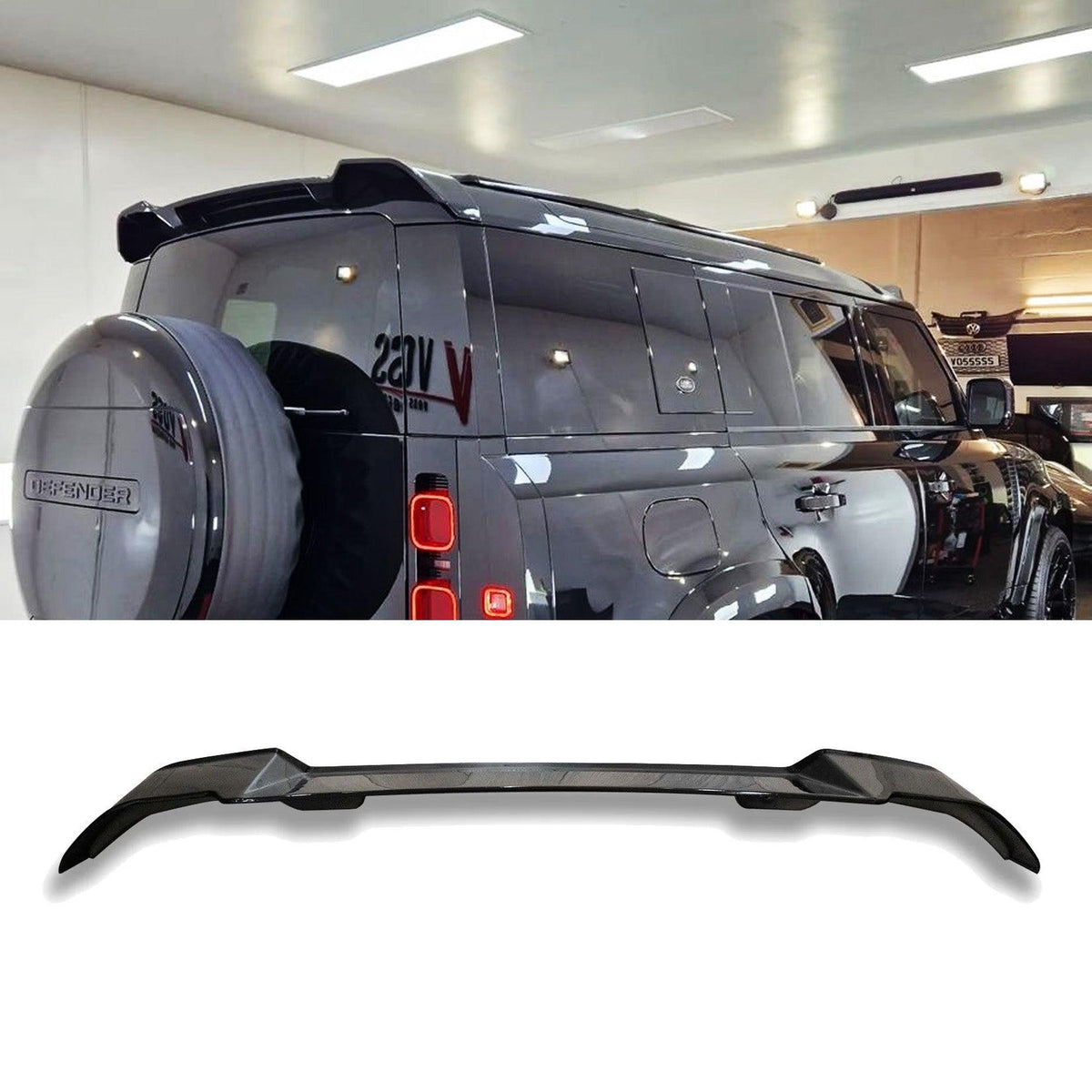 LANDROVER DEFENDER L663 2020+ - REAR SPOILER V.2 - GLOSS BLACK - RisperStyling