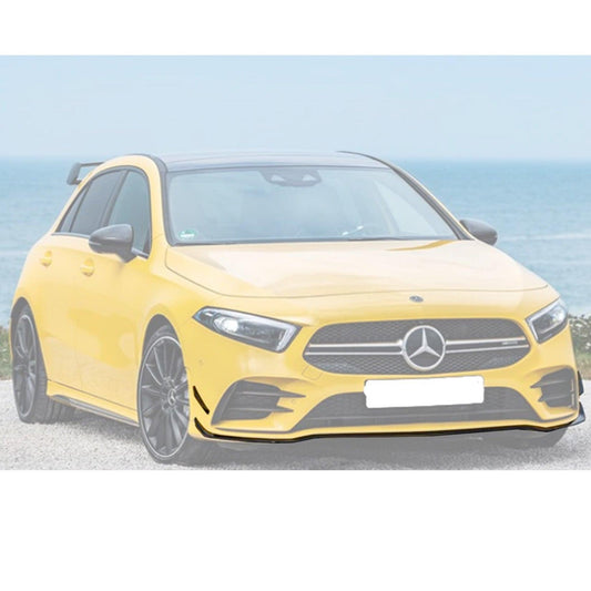 MERCEDES A CLASS A35 AMG LINE W177 2018+ - FRONT SPLITTER LIP KIT - GLOSS BLACK - RisperStyling