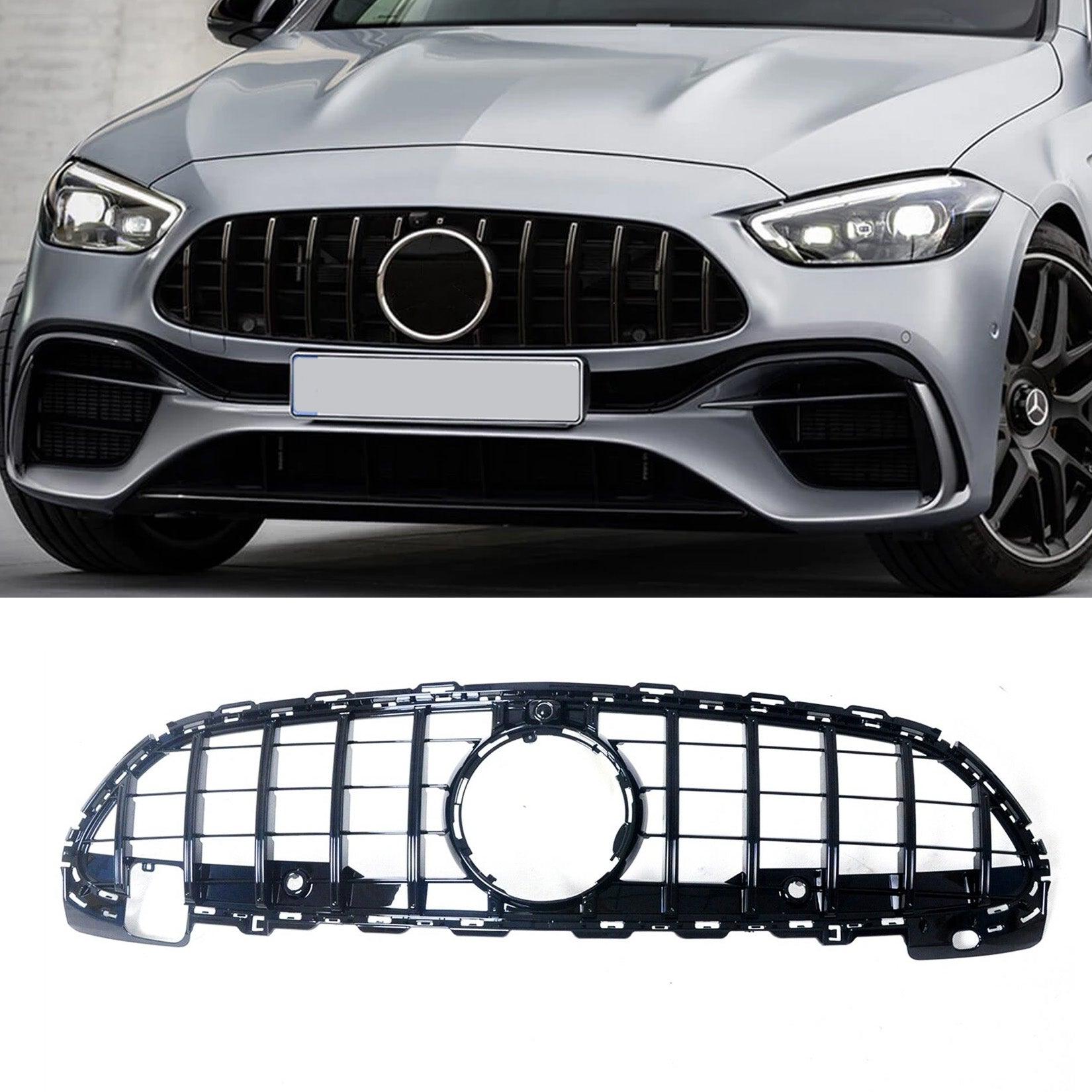 MERCEDES C-CLASS W206 2021+ - FRONT GRILL - PANAMERICANA GT-R STYLE - ALL BLACK - RisperStyling