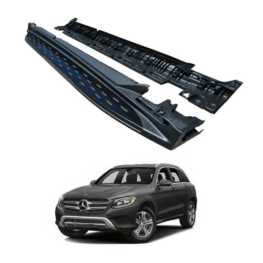MERCEDES GLC X253 2015 ON OE STYLE INTEGRATED SIDE STEPS RUNNING BOARDS – GLOSS BLACK EDITION - RisperStyling