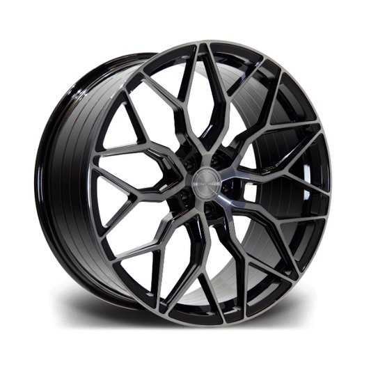 RIVIERA RF108 BLACK POLISHED DARK TINT – 20 INCH ALLOY – 5X120 - QTY1 - RisperStyling