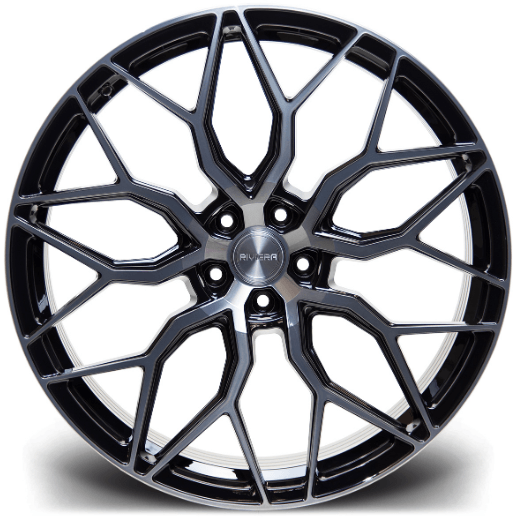 RIVIERA RF108 BLACK POLISHED DARK TINT – 20 INCH ALLOY – 5X120 - QTY1 - RisperStyling
