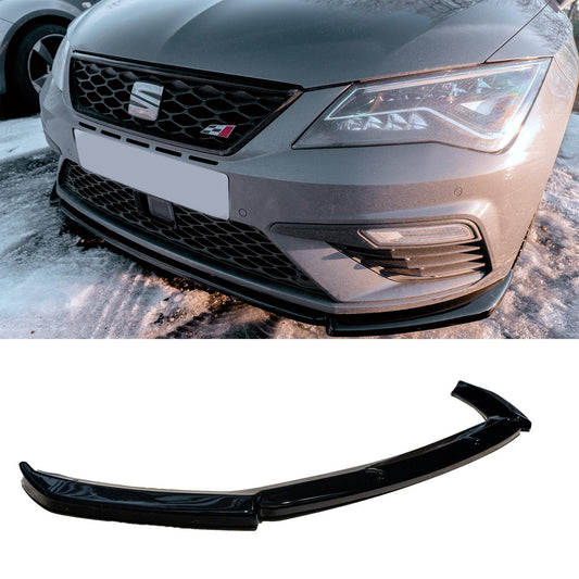 SEAT LEON FR MK3 / CUPRA MK3 2017-2019 - RISPER FRONT SPLITTER - GLOSS BLACK - RisperStyling