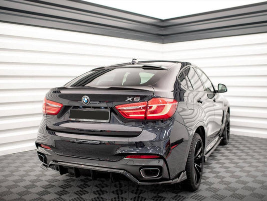 BMW X6 F16 M SPORT 2014-2019 - MAXTON REAR SPOILER CAP V2 - GLOSS BLACK - RisperStyling