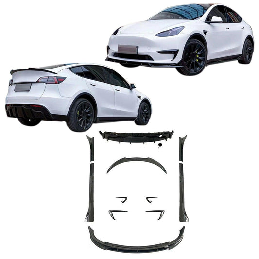 Tesla Model Y 2020+ Full Aero Kit In Gloss Black