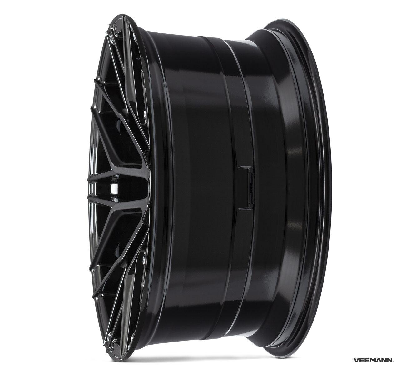 VEEMAN VC520 20 INCH ALLOY WHEELS - 5X112 - GLOSS BLACK STAGGERED SET OF 4 - RisperStyling