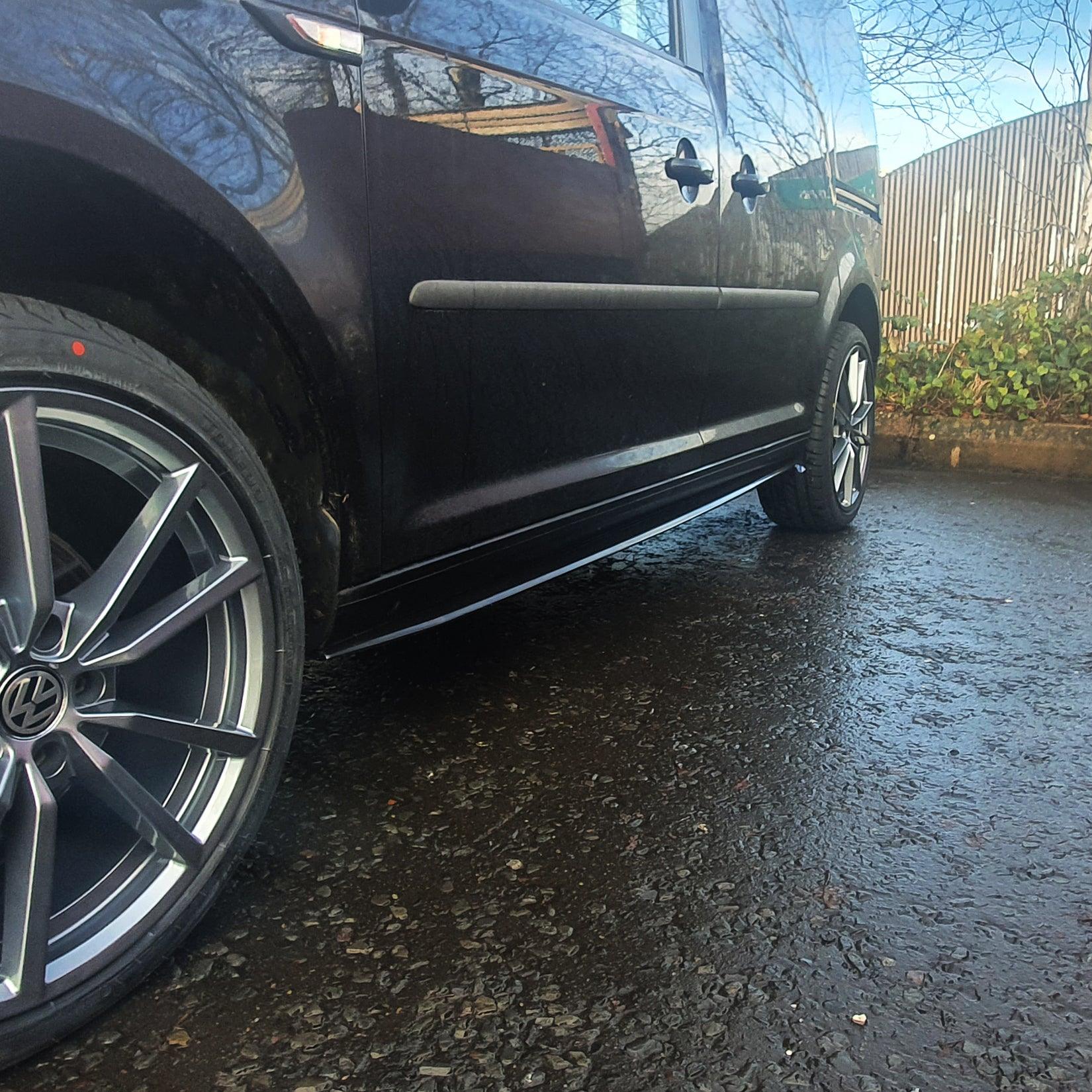 VOLKSWAGEN CADDY 2010 ON – SIDE SKIRTS – GLOSS BLACK – PAIR - RisperStyling