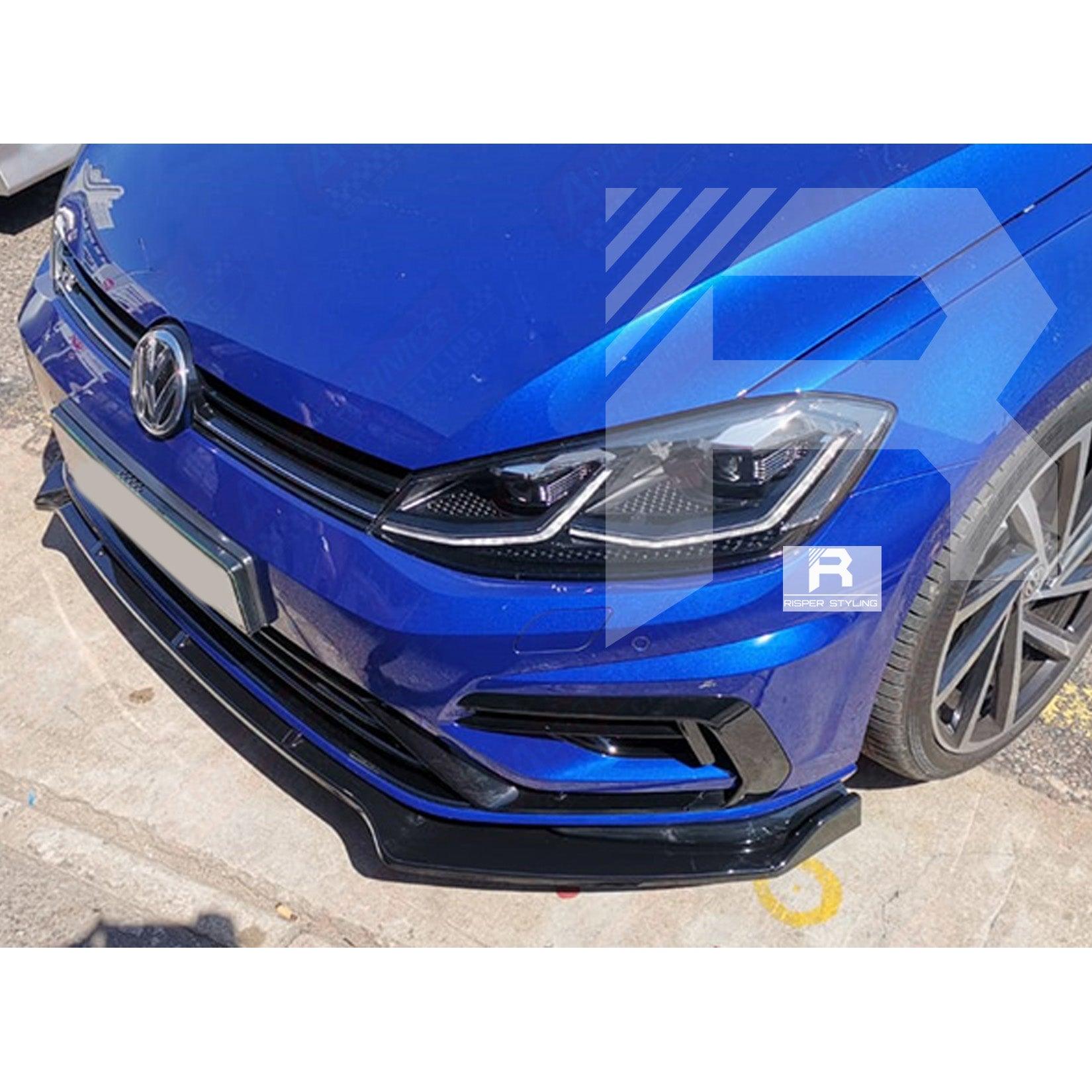 VOLKSWAGEN GOLF MK7 / 7.5 2012-2017 FRONT SPLITTER LIP GTD GTI R R LINE - GLOSS BLACK - RisperStyling