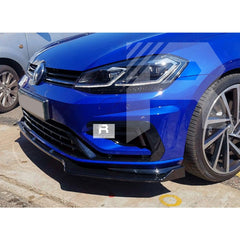 VOLKSWAGEN GOLF MK7 / 7.5 2012-2017 FRONT SPLITTER LIP GTD GTI R R LINE - GLOSS BLACK - RisperStyling