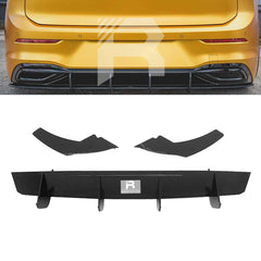 VOLKSWAGEN GOLF MK8 GTI 2020+ - REAR BLADE STYLE DIFFUSER & SIDE SPLITTERS - GLOSS BLACK - RisperStyling