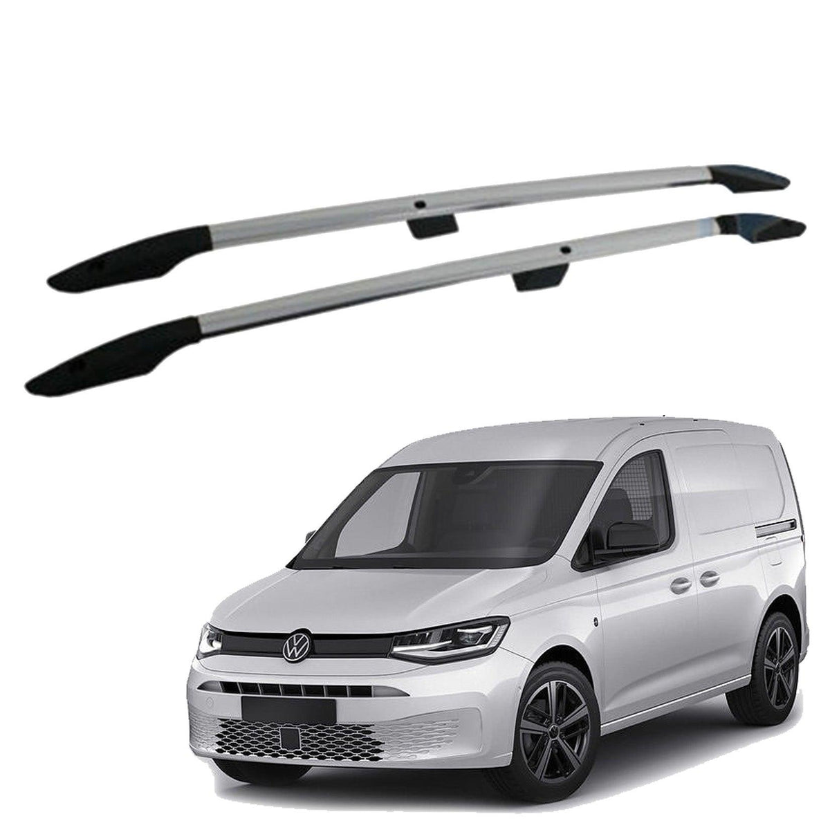 VW CADDY 2021 ON SWB ALUMINIUM ROOF BARS IN SILVER - RisperStyling