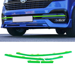 VW T6.1 2019 ON TRANSPORTER FRONT BUMPER LOWER 5PCS GRILLE TRIM INSERTS CHOOSE COLOUR - RisperStyling