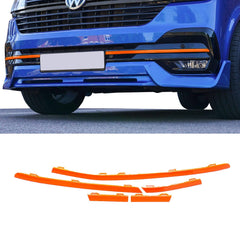 VW T6.1 2019 ON TRANSPORTER FRONT BUMPER LOWER 5PCS GRILLE TRIM INSERTS CHOOSE COLOUR - RisperStyling